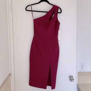 Altress Burgundy One Shoulder Dress - size 00